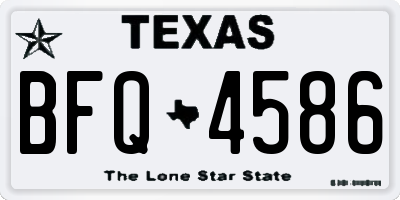 TX license plate BFQ4586