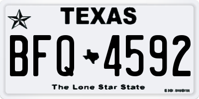 TX license plate BFQ4592