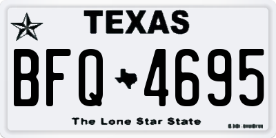 TX license plate BFQ4695
