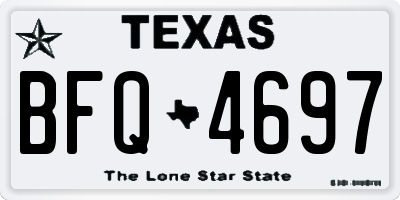 TX license plate BFQ4697