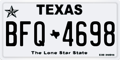 TX license plate BFQ4698