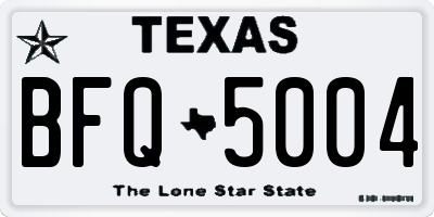 TX license plate BFQ5004