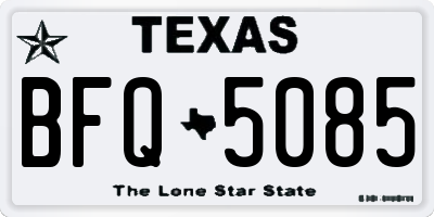 TX license plate BFQ5085