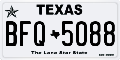 TX license plate BFQ5088