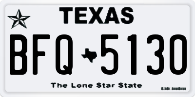TX license plate BFQ5130