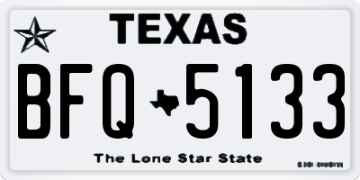 TX license plate BFQ5133