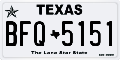 TX license plate BFQ5151