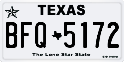 TX license plate BFQ5172