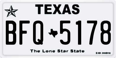 TX license plate BFQ5178