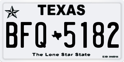 TX license plate BFQ5182