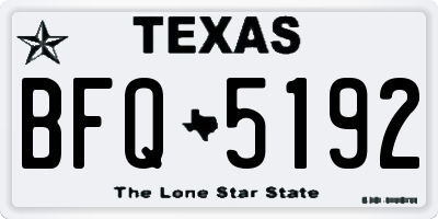 TX license plate BFQ5192