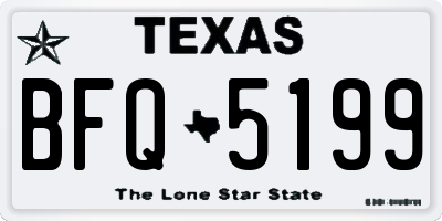 TX license plate BFQ5199