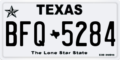 TX license plate BFQ5284