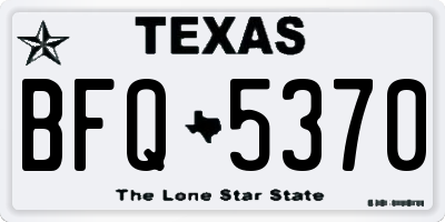 TX license plate BFQ5370