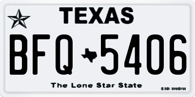 TX license plate BFQ5406