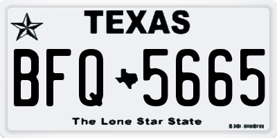 TX license plate BFQ5665