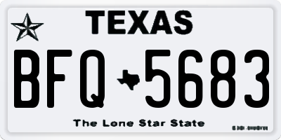 TX license plate BFQ5683