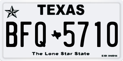 TX license plate BFQ5710