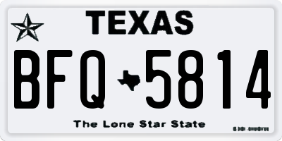 TX license plate BFQ5814