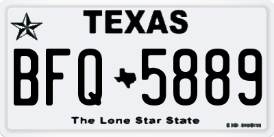 TX license plate BFQ5889