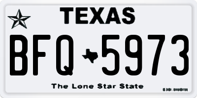 TX license plate BFQ5973