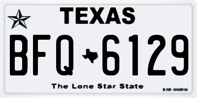 TX license plate BFQ6129