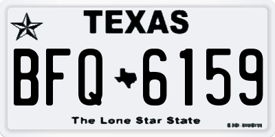 TX license plate BFQ6159