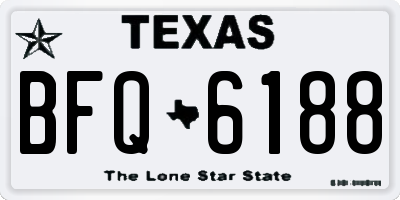 TX license plate BFQ6188