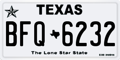 TX license plate BFQ6232