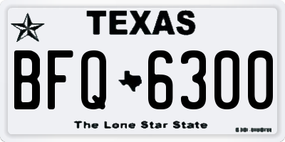 TX license plate BFQ6300