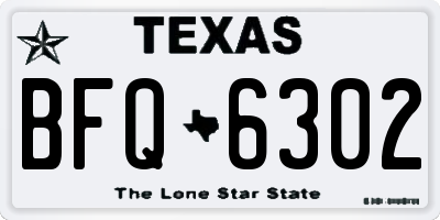 TX license plate BFQ6302