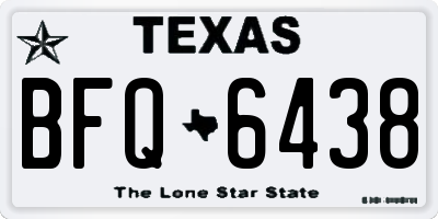 TX license plate BFQ6438