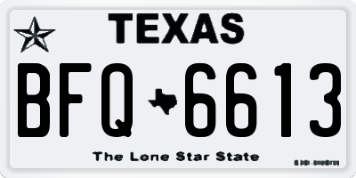 TX license plate BFQ6613