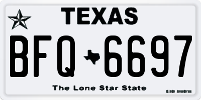 TX license plate BFQ6697