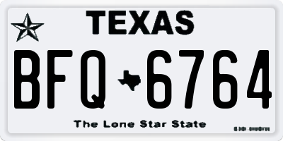 TX license plate BFQ6764