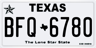 TX license plate BFQ6780