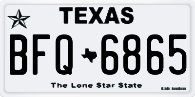 TX license plate BFQ6865