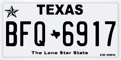 TX license plate BFQ6917