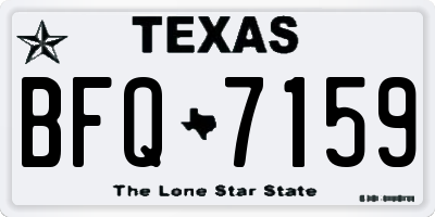 TX license plate BFQ7159