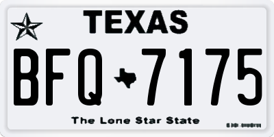 TX license plate BFQ7175