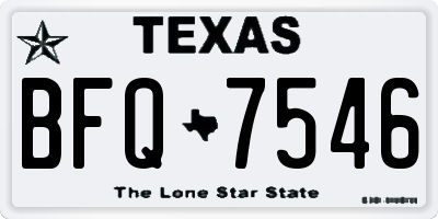 TX license plate BFQ7546