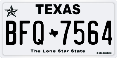 TX license plate BFQ7564