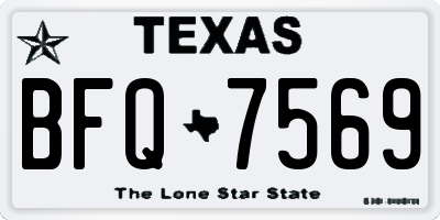 TX license plate BFQ7569