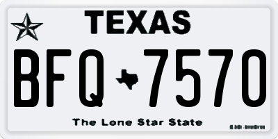 TX license plate BFQ7570