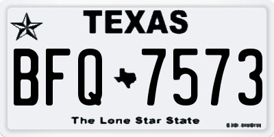 TX license plate BFQ7573