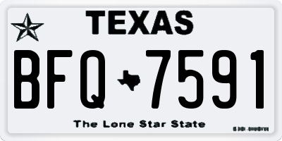 TX license plate BFQ7591