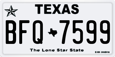 TX license plate BFQ7599