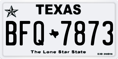 TX license plate BFQ7873