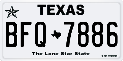 TX license plate BFQ7886