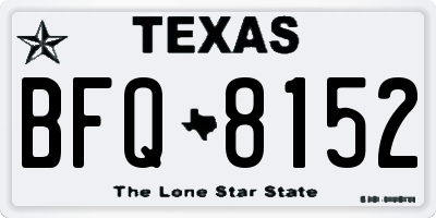 TX license plate BFQ8152